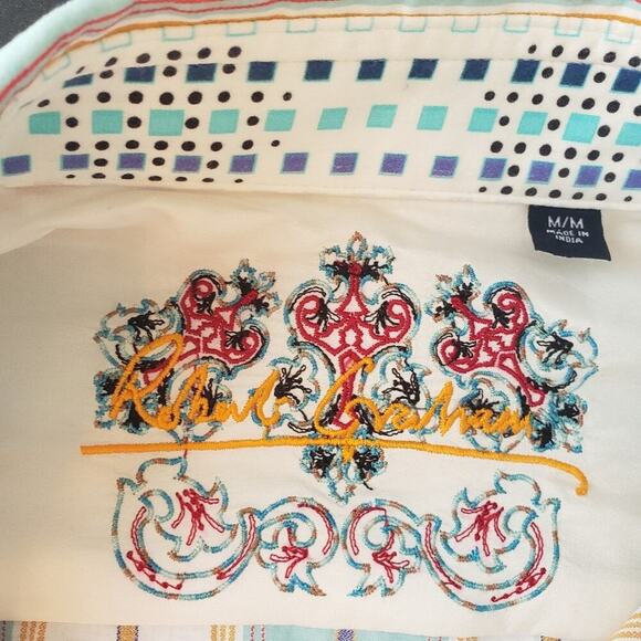 ROBERT GRAHAM STRIPED BUTTON DOWN SIZE MED - Picture 3 of 9